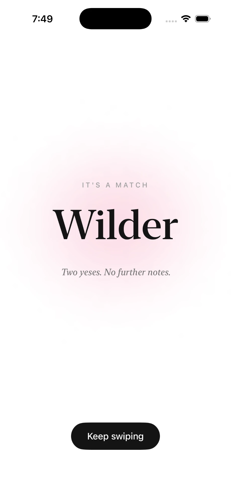 It's a match: Wilder